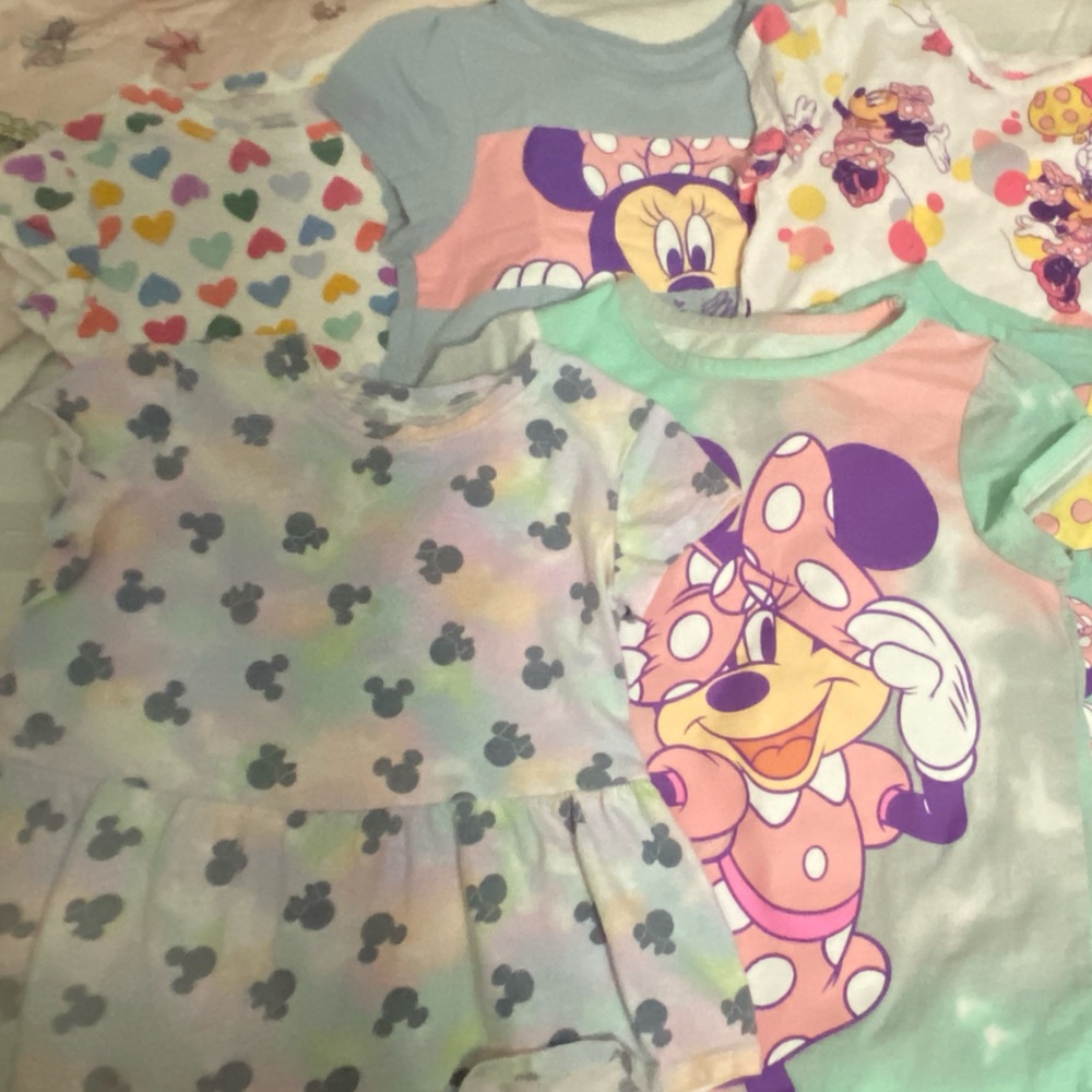 Minnie Mouse girls shirts 5T lot of 6